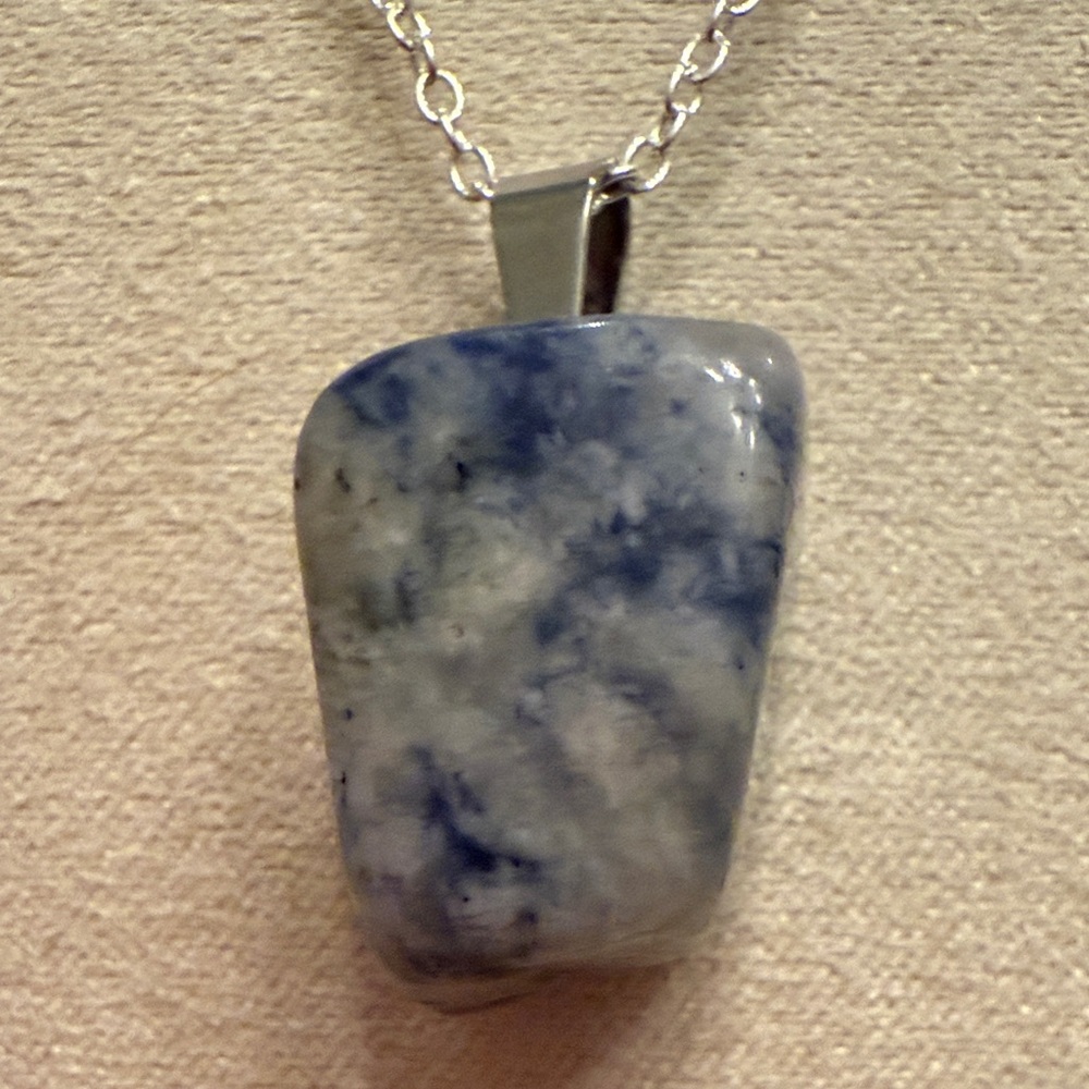 Sterling Silver Sodalite Pendant 18”Necklace